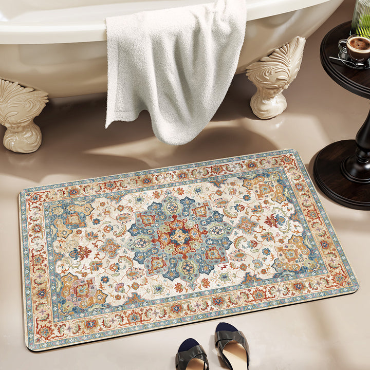 Floral-Patterned Luxury Bath Mat Kalsten