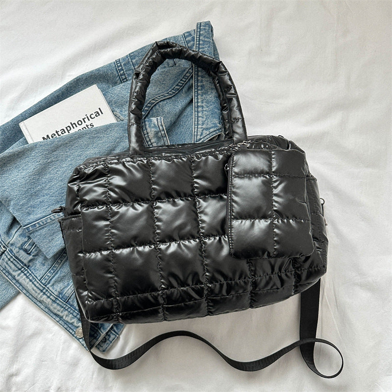 Puffer-Style Weekender Bag