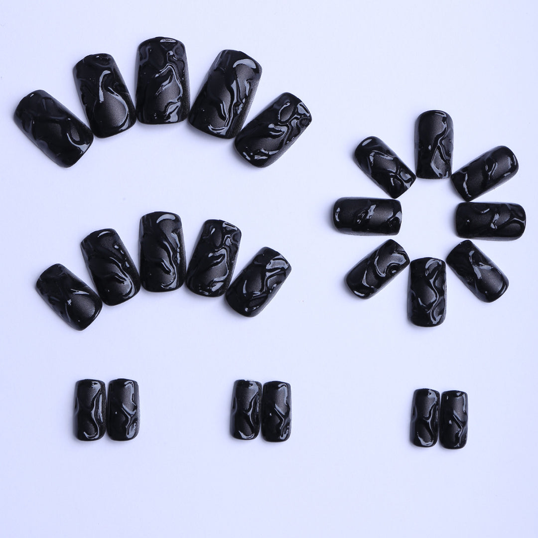 Artificial nails with modern wave pattern Kalsten