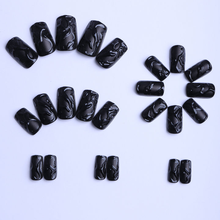 Artificial nails with modern wave pattern Kalsten