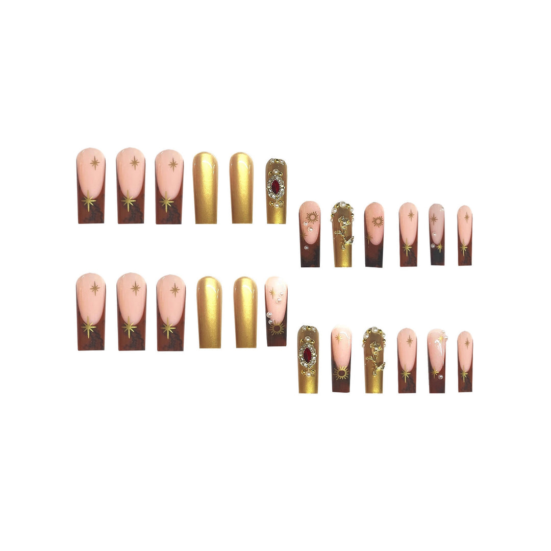 Glamorous Ornate Press-On Nails Kalsten