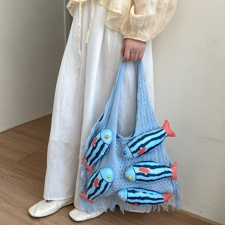 Novelty Fish-Themed Tote Bag