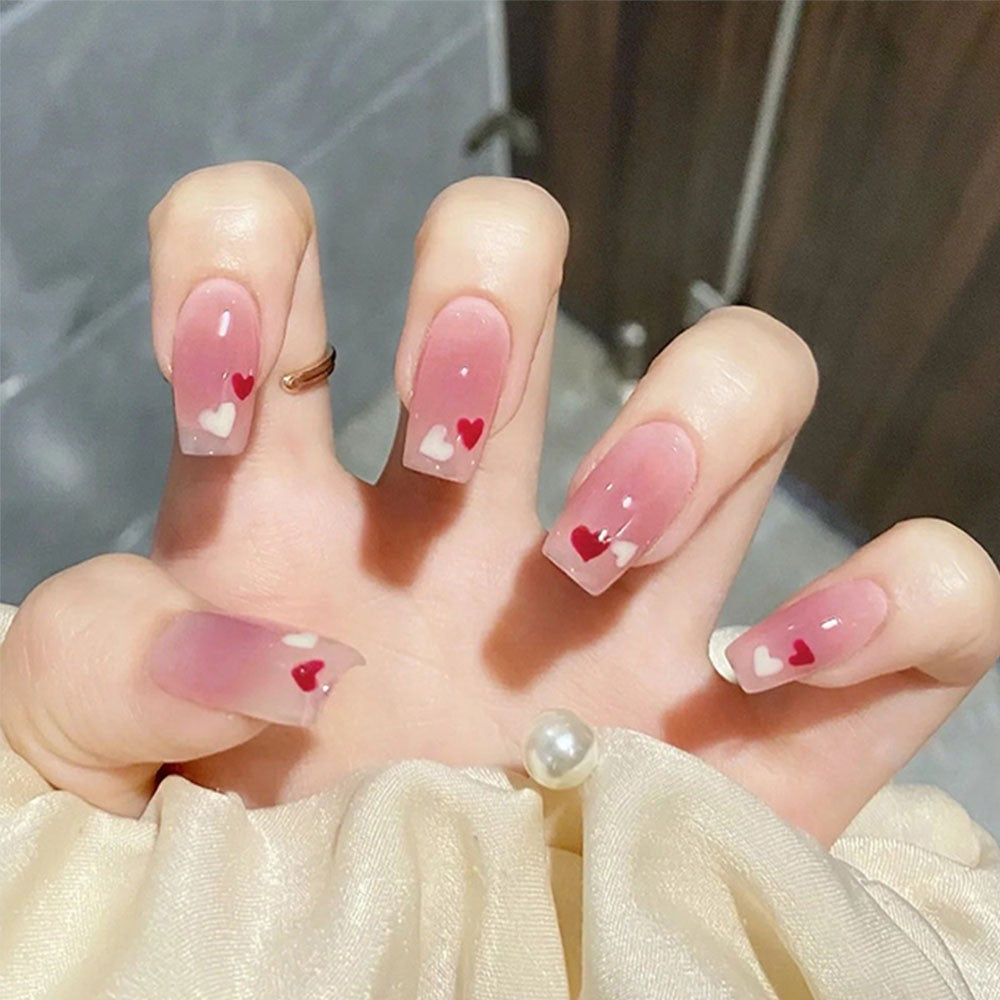 High-gloss artificial nails with rose effect Kalsten