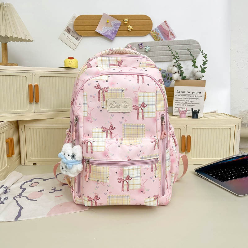 Cute Graphic Print School Backpack Kalsten