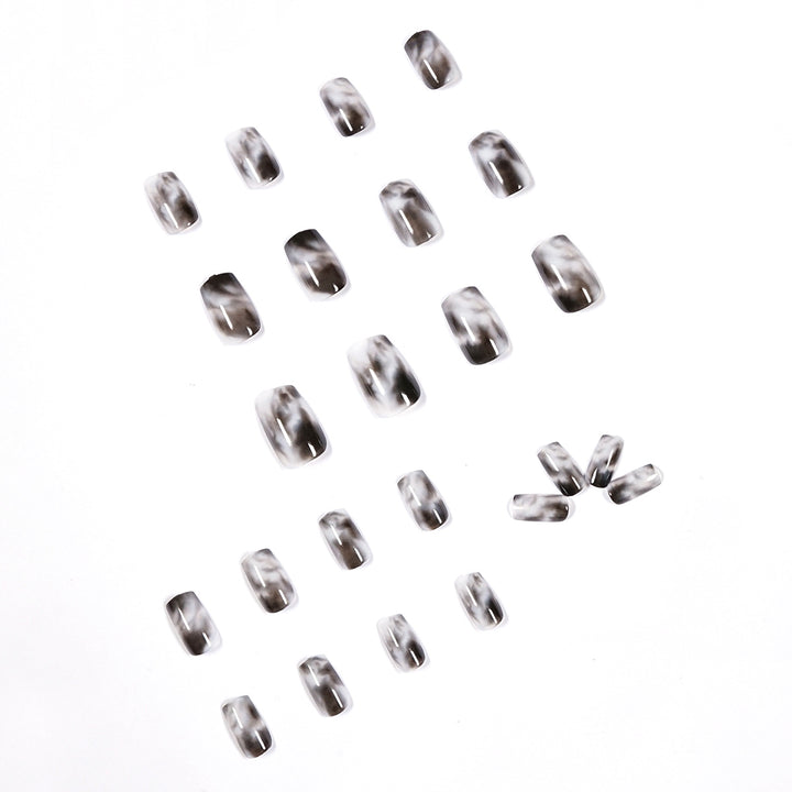 Artful Nail Extensions with Elegant Marble Design Kalsten