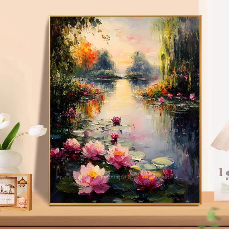 Floral Landscape Oil Painting Wall Art Kalsten