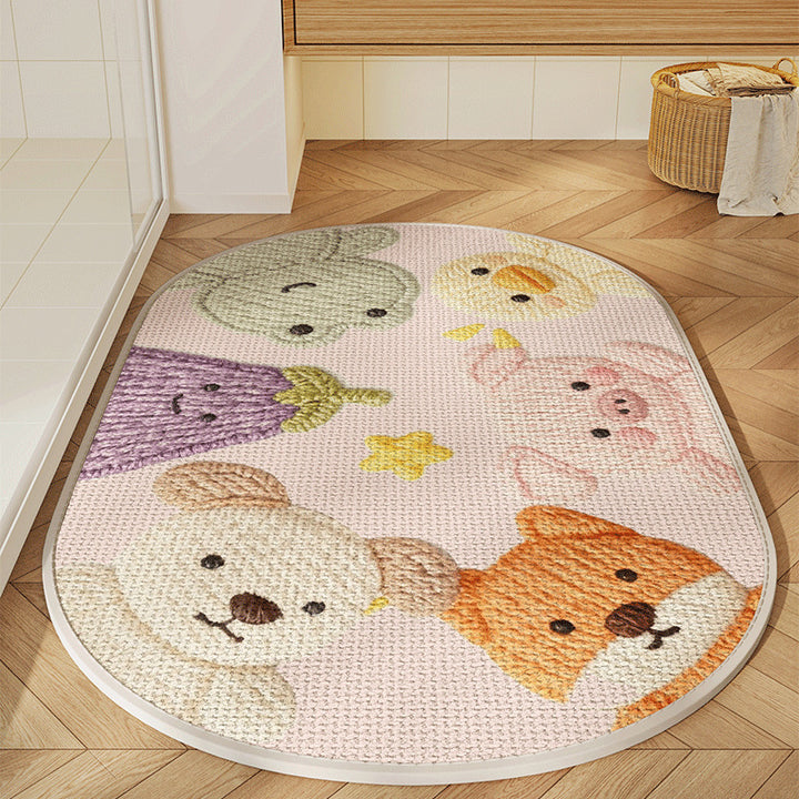 Cute Animal-Themed Bath Mat Kalsten