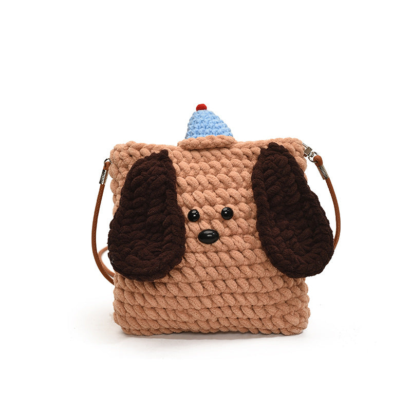Cute Dog-Themed Plush Handbag