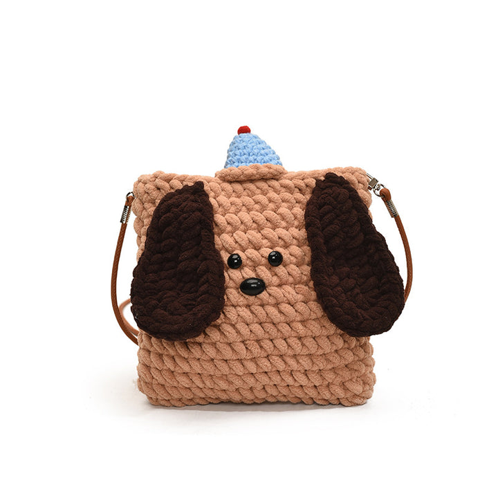 Cute Dog-Themed Plush Handbag