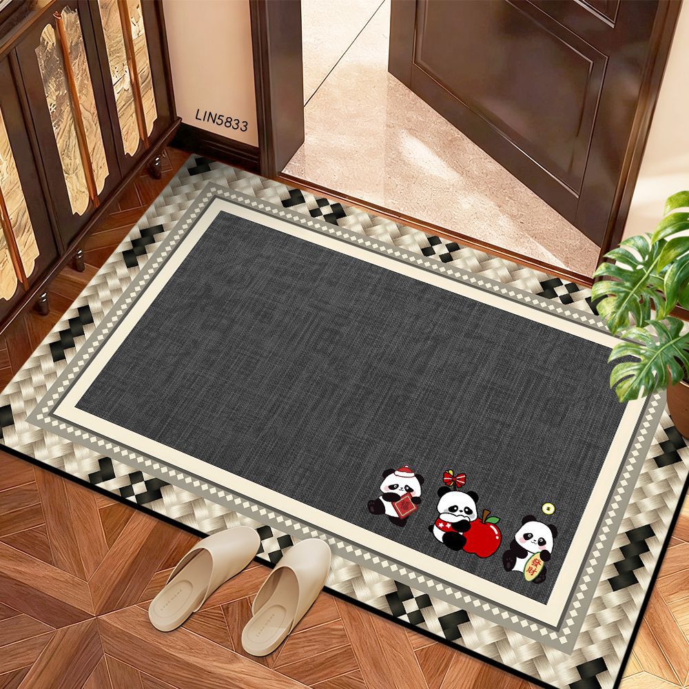 Playful Dog-Themed Indoor Welcome Mat