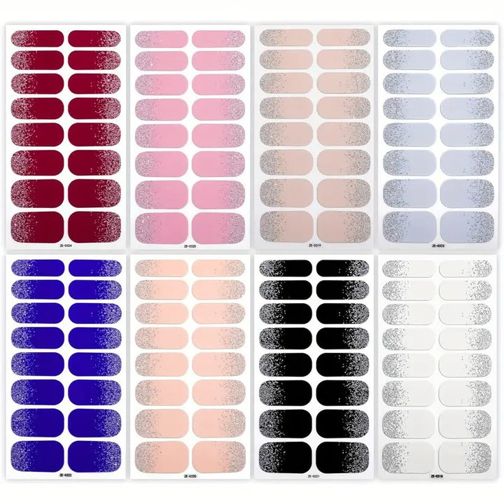 Premium Sparkling Glitter Nail Wraps