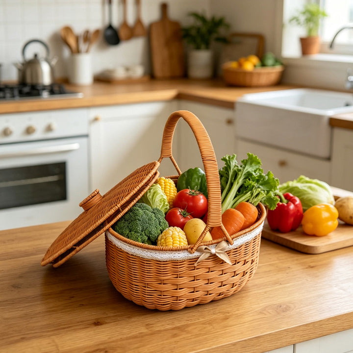 Natural Woven Market Basket Kalsten