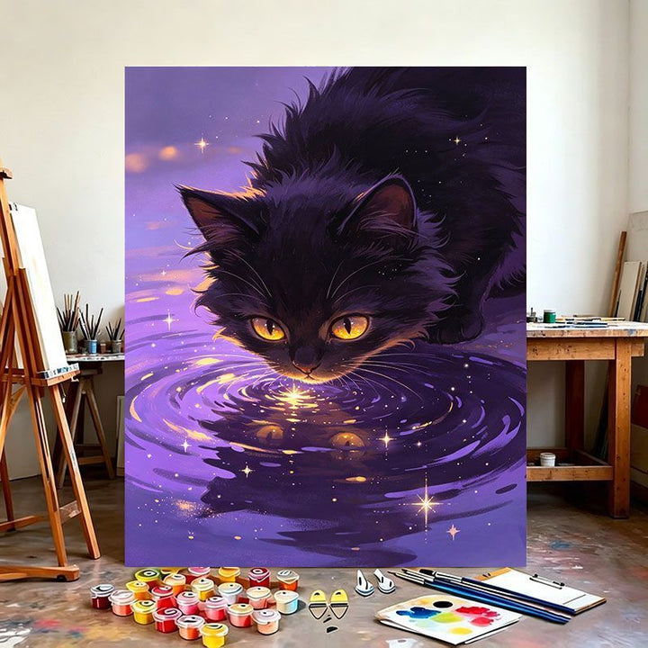 Mystical Cat-Themed Canvas Artwork Kalsten