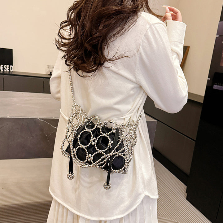 Beaded Drawstring Evening Purse
