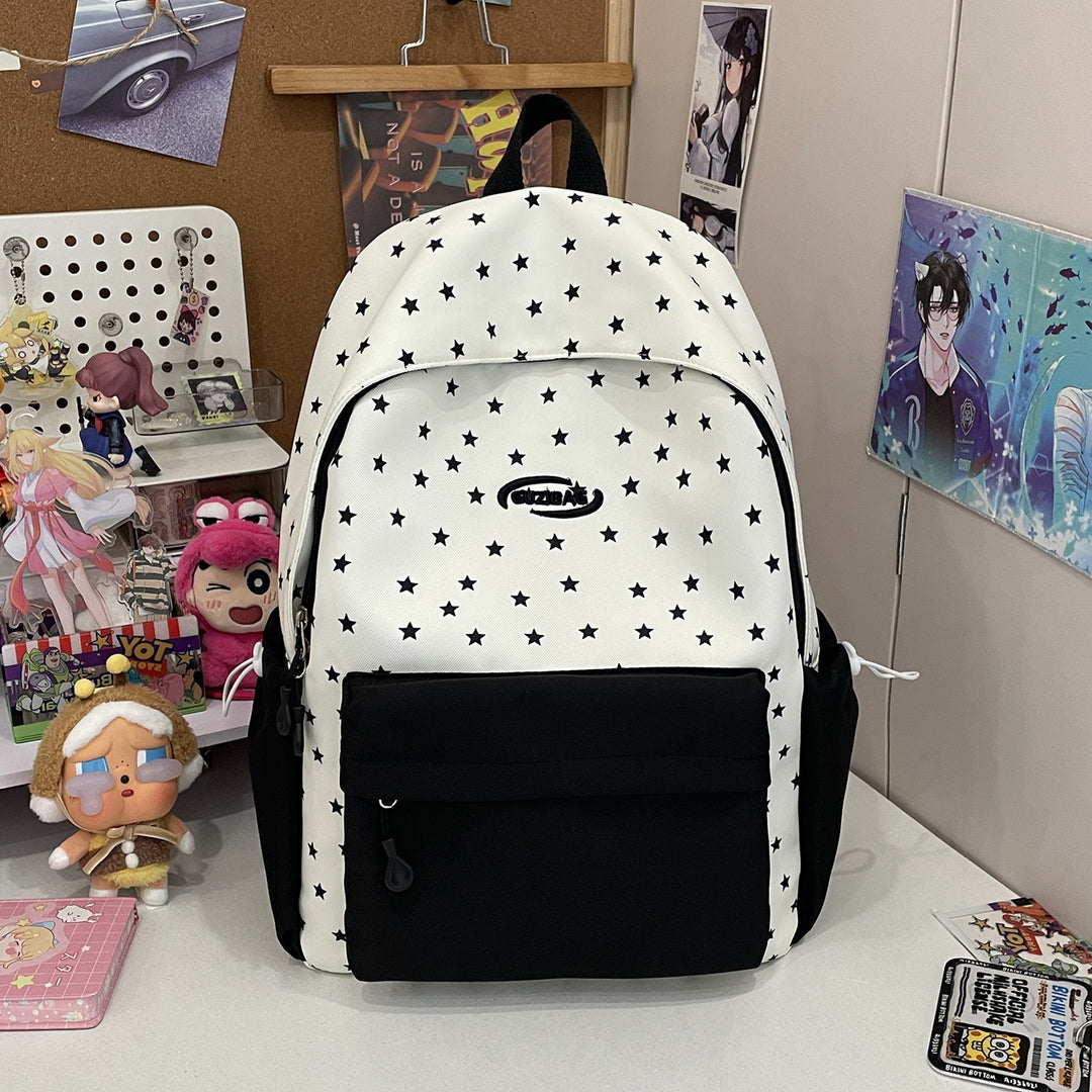 Stylish Printed Backpack with Fun Character Accents Kalsten
