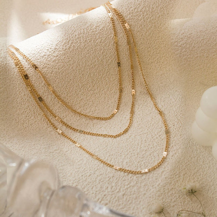 Layered Sleek Chain Necklace Kalsten