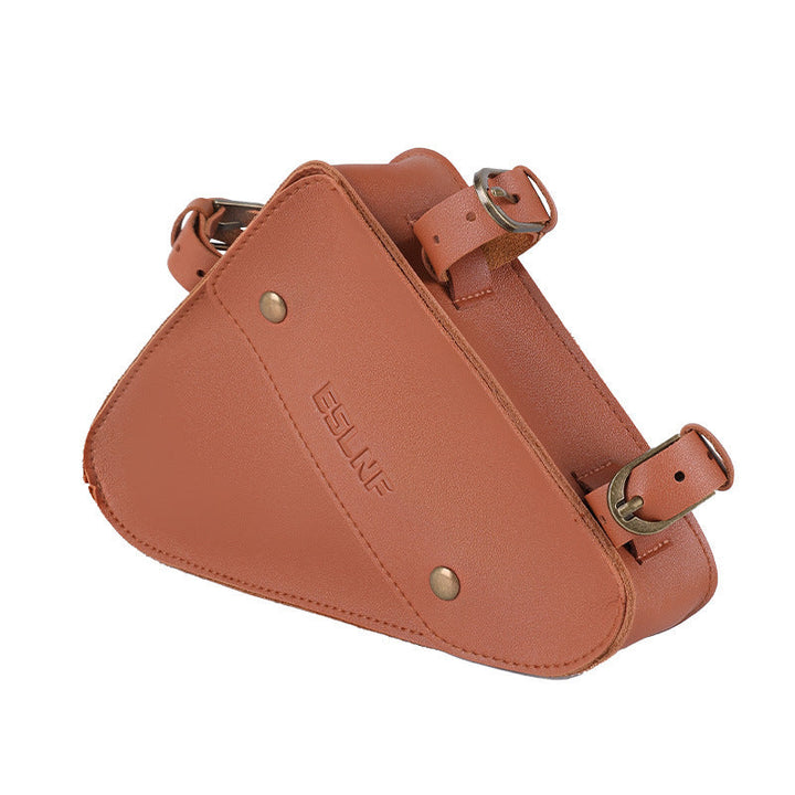 Vintage Leather Tool Roll Bike Handlebar Bag Kalsten