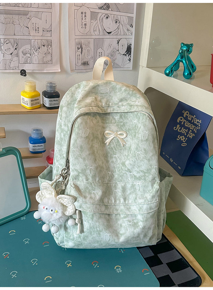 Whimsical Bow-Embellished Backpack Kalsten