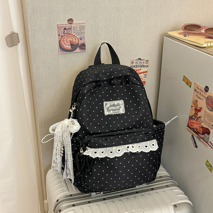 Charming Polka Dot Patterned Backpack Kalsten