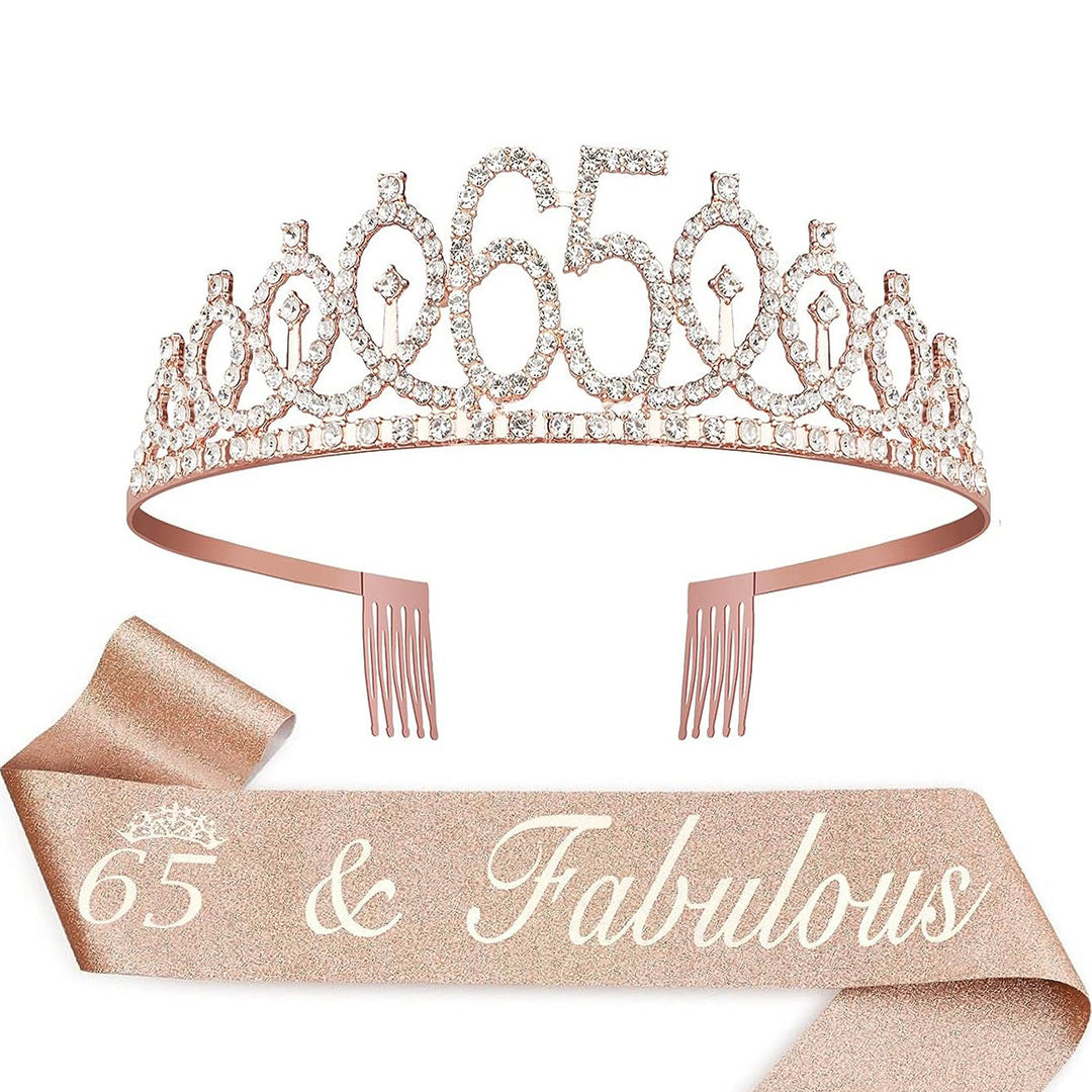 Ladies Crystal Princess Crown with 30 & Fabulous lettering Kalsten