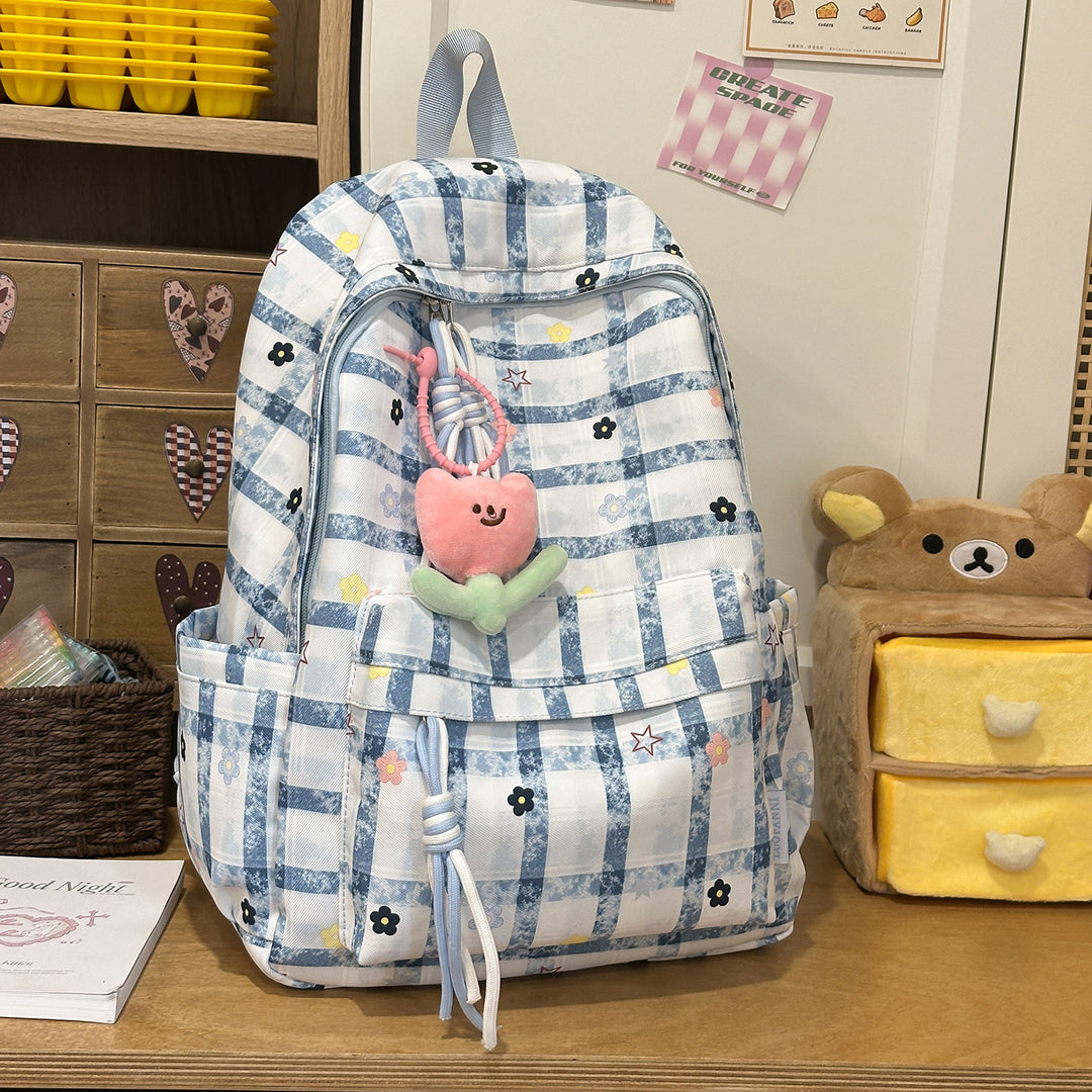 Stylish Checkerboard Print Backpack Kalsten