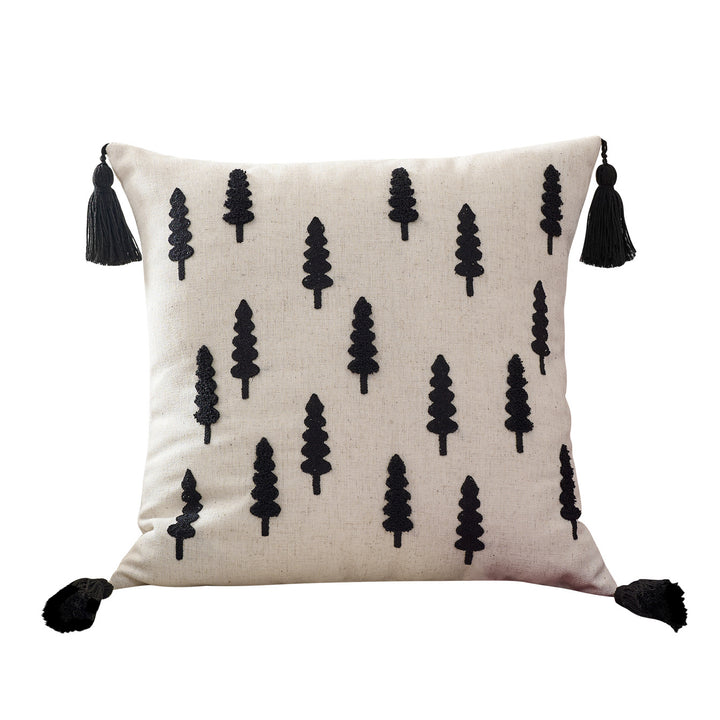 Decorative Holiday Throw Pillow Set with Tassels