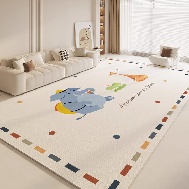 Cartoon-Themed Plush Area Rug