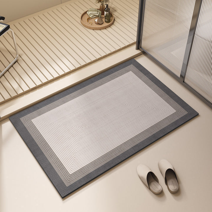 Modern Geometric Bath Mat Kalsten