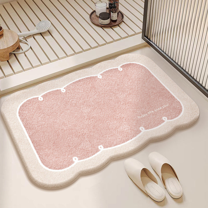 Plush Cloud-Shaped Bath Mat