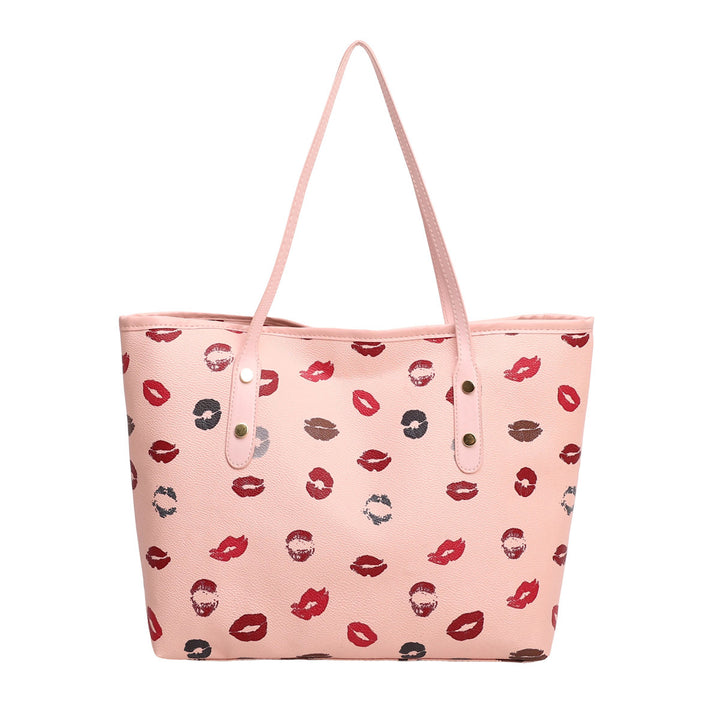 Lip Print Fashion Tote Bag