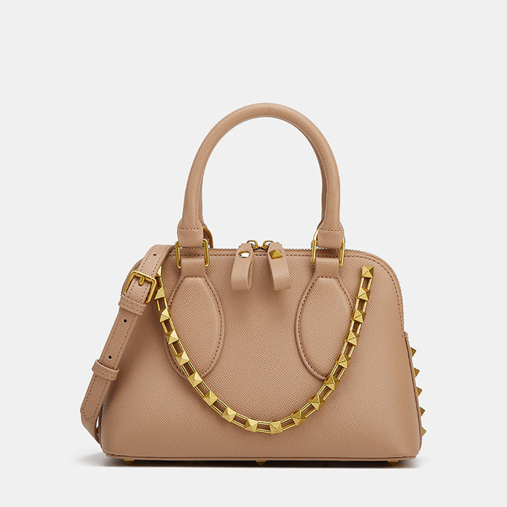 Chic Structured Handbag with Studded Detail