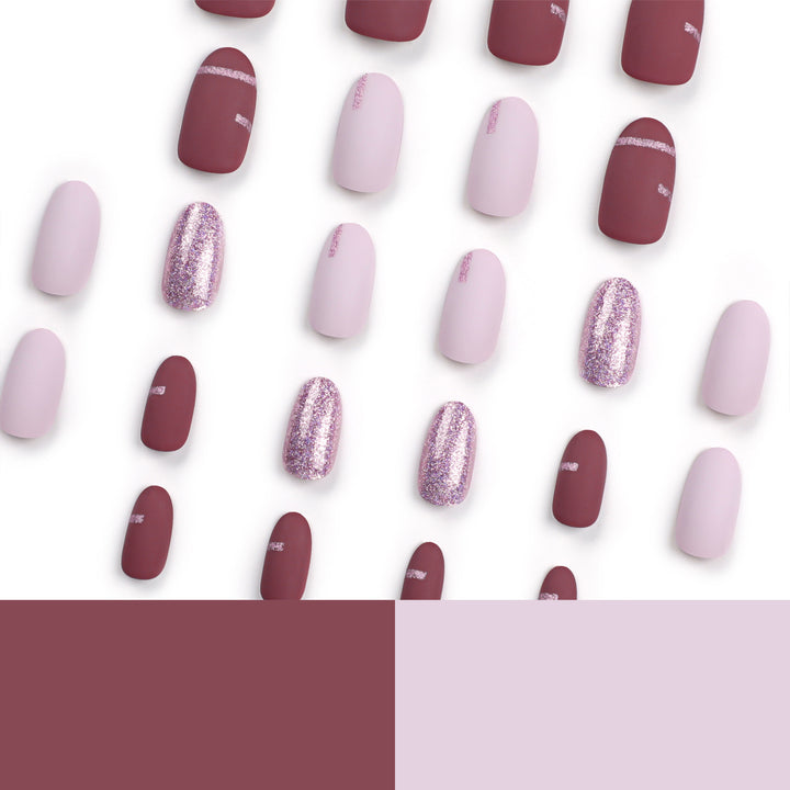 Elegant Nail Art with Glitter and Matte Effects Kalsten