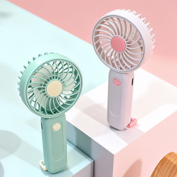 Women Portable Mini Handheld Fan with Powerful Battery and USB Charging Function Kalsten