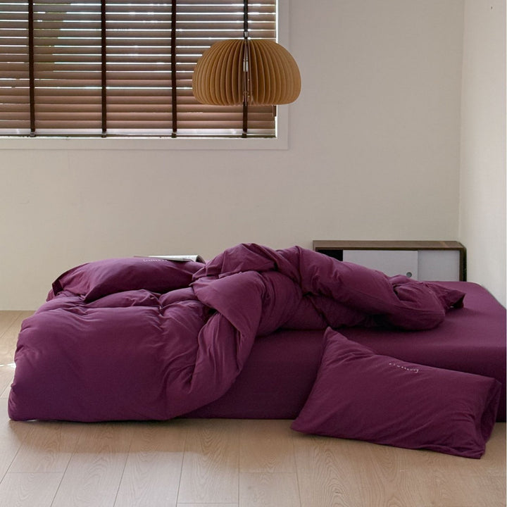 Jersey bed linen set in soft cotton blend