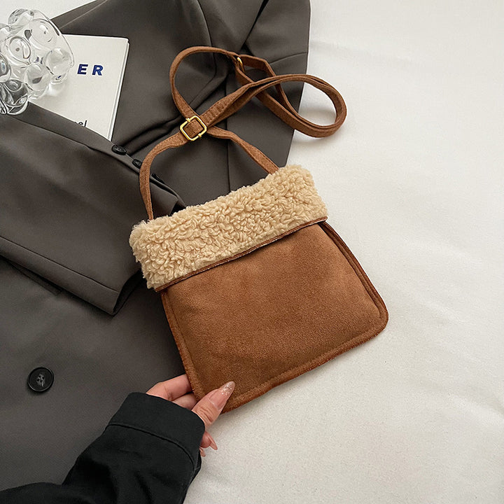 Chic Faux Fur Trim Crossbody Bag Kalsten
