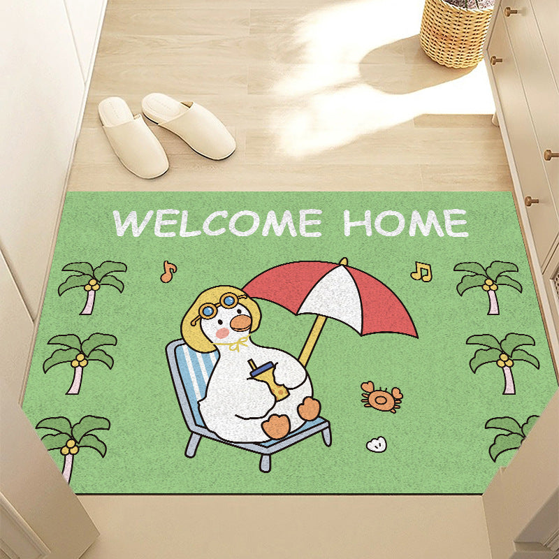 Cartoon-Themed Welcome Mat