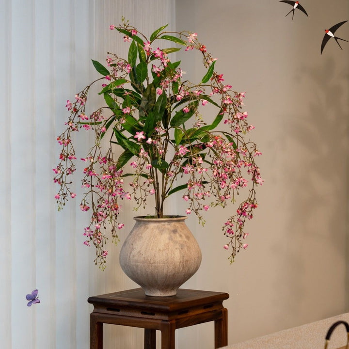 Lifelike Artificial Floral Arrangement in Decorative Pot