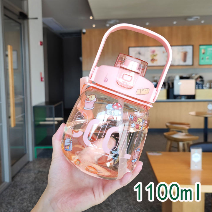 Women colorful and leak-proof water bottle with ergonomic carrying handle Kalsten