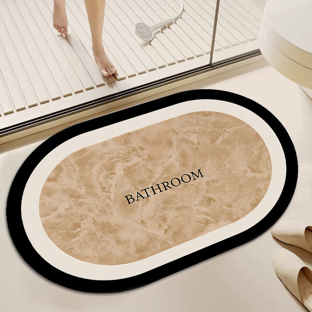 Elegant Marble-Inspired Bath Mat