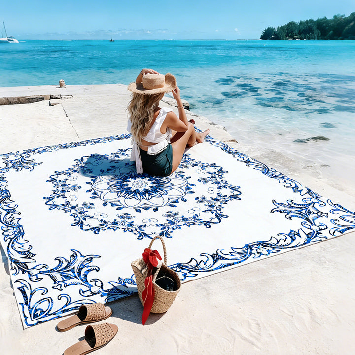 Mandala Design Beach Mat Kalsten