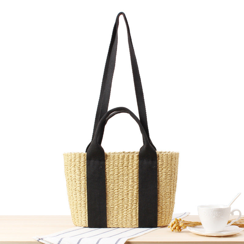 Trendy Tote Bag Made from Sustainably Woven Material with Wide Shoulder Straps Kalsten