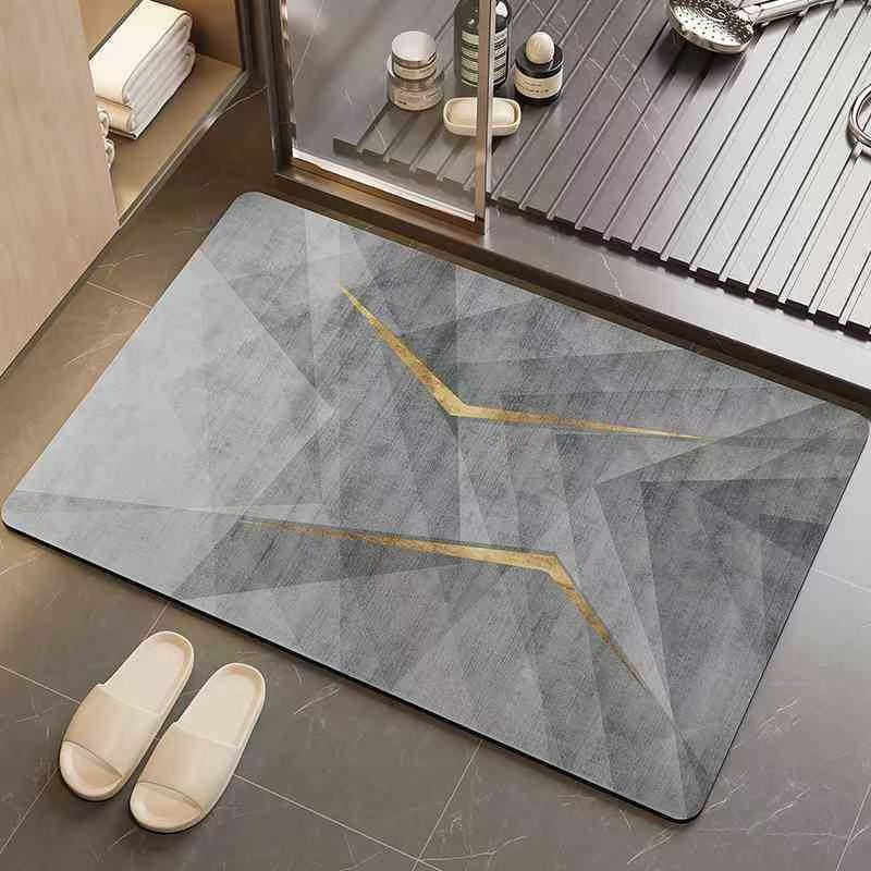 Geometric Pattern Bathroom Mat Kalsten