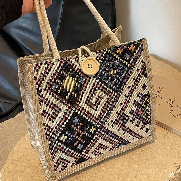 Artisan Textile Mini Tote Bag