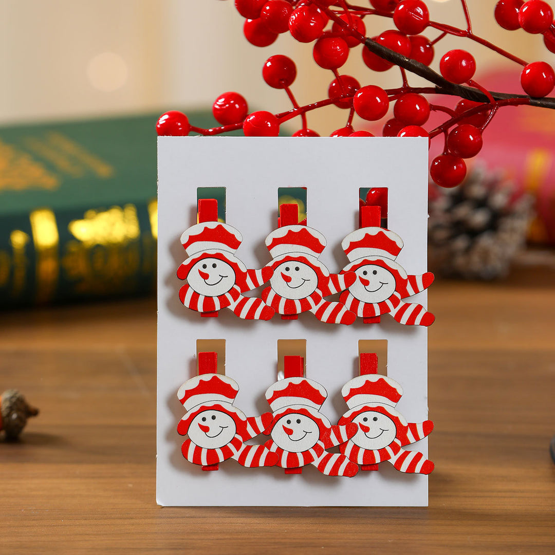 Decorative Wooden Snowflake Clips Kalsten