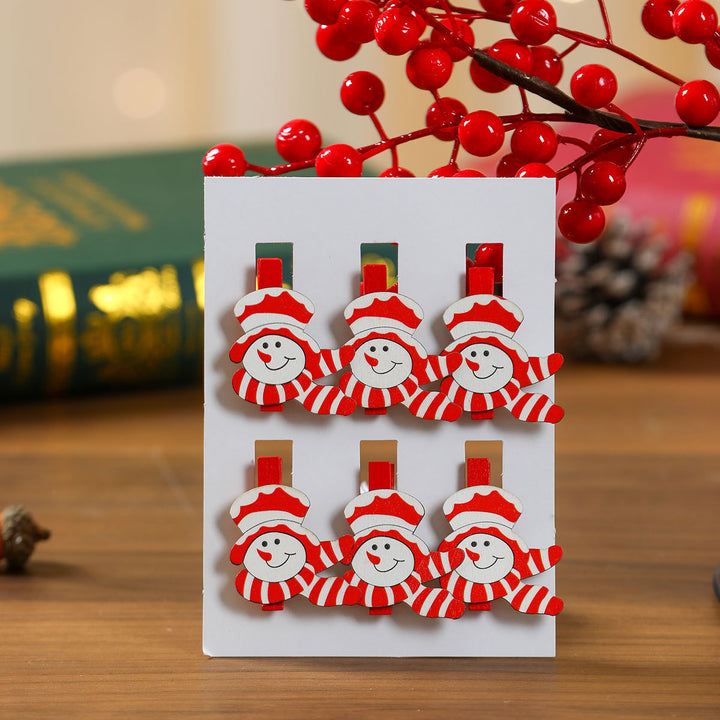 Decorative Wooden Snowflake Clips Kalsten