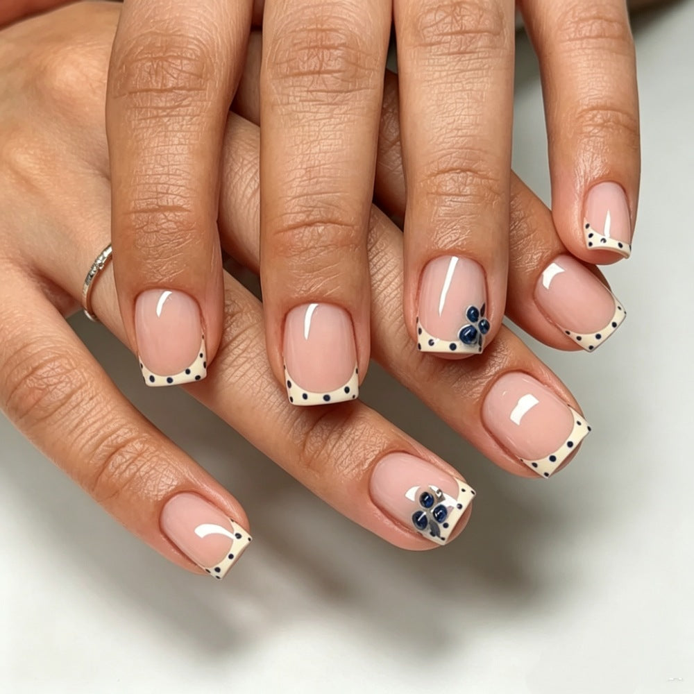 Decorative French Tip Nail Enhancements