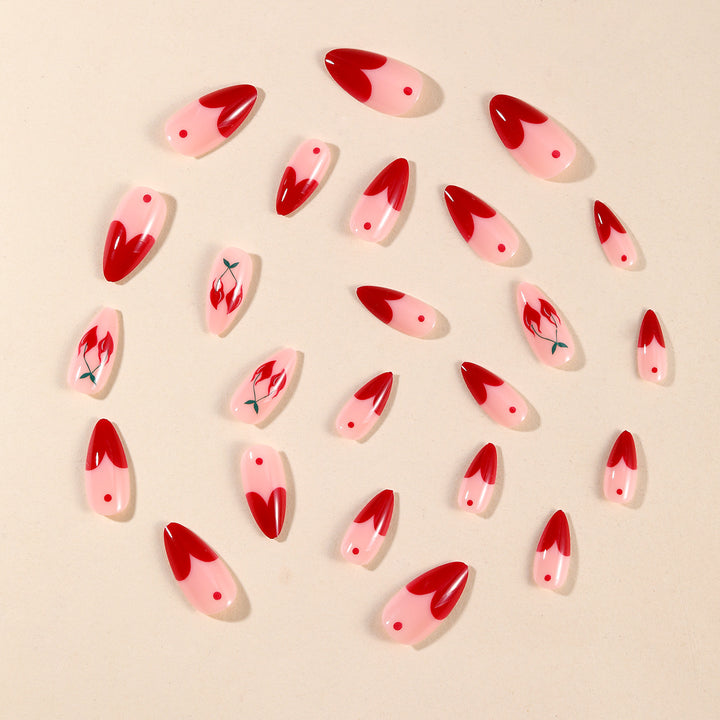 Floral Heart-Shaped Nail Art Set Kalsten