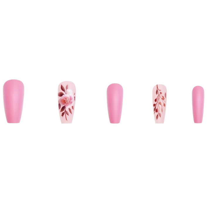 Floral Art Acrylic Nail Enhancements Kalsten