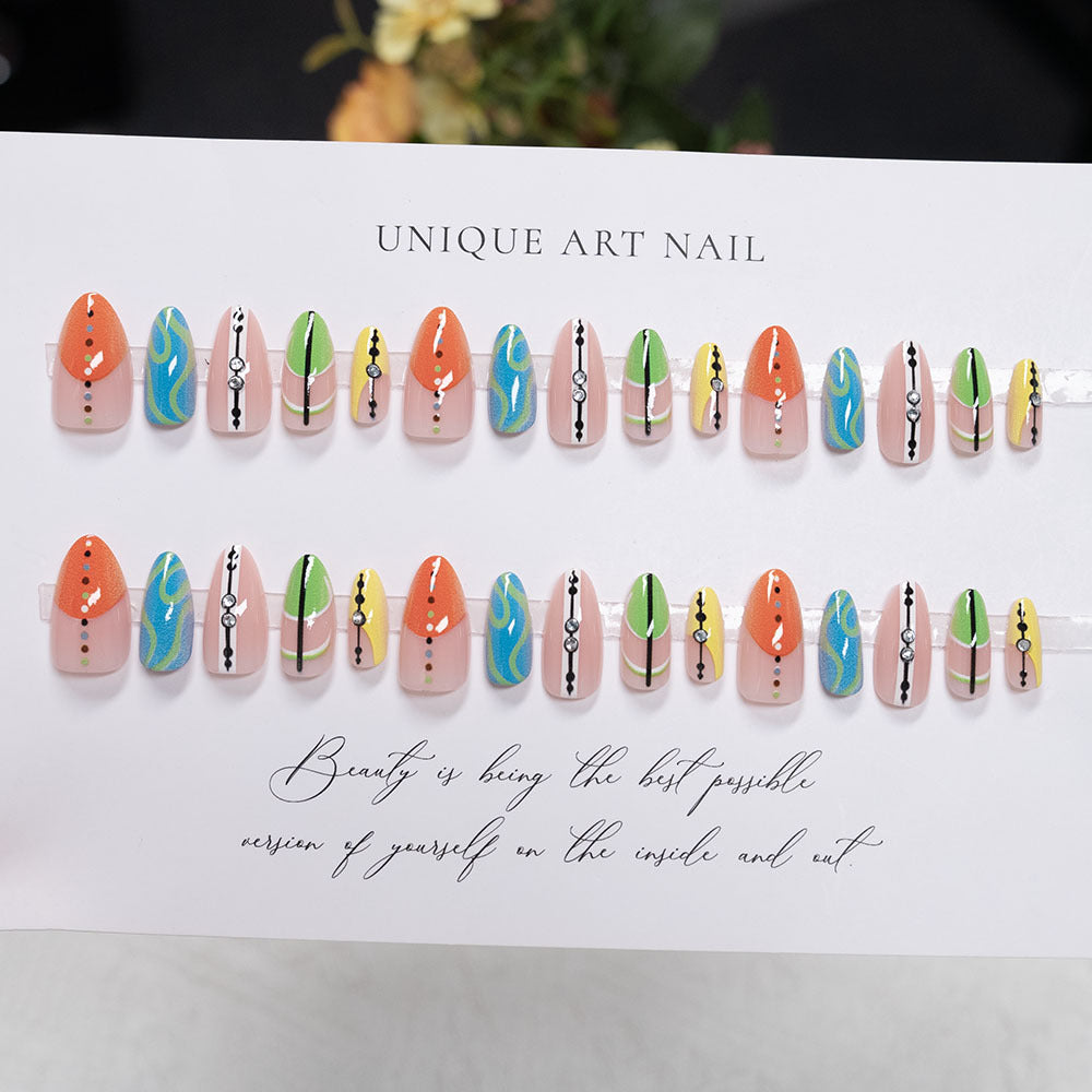 Artistic Press-On Nail Art Set  1791110738