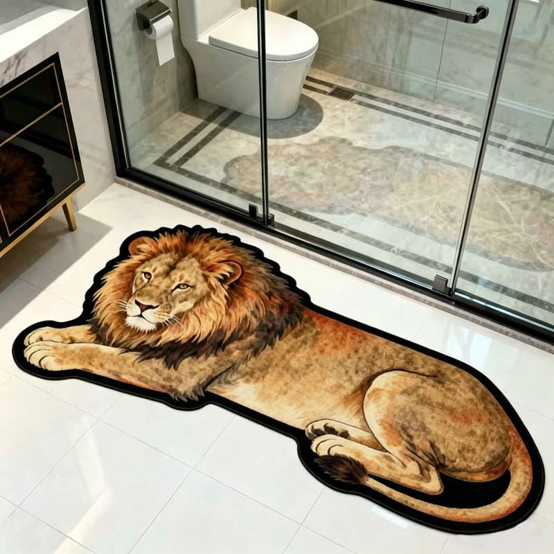 3D Panther-Themed Area Mat